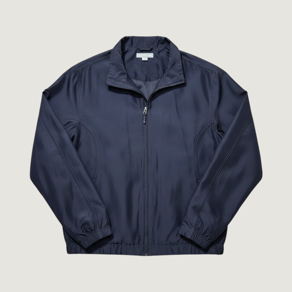 Cutter & Buck CB WindTec Mens Medium Navy Blue Full Zip Windbreaker Jacket